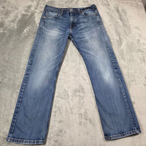 Levis 569 Jeans Mens 31X30 Blue Loose Straight Medium Wash Denim Preppy Workwear - Picture 1 of 12